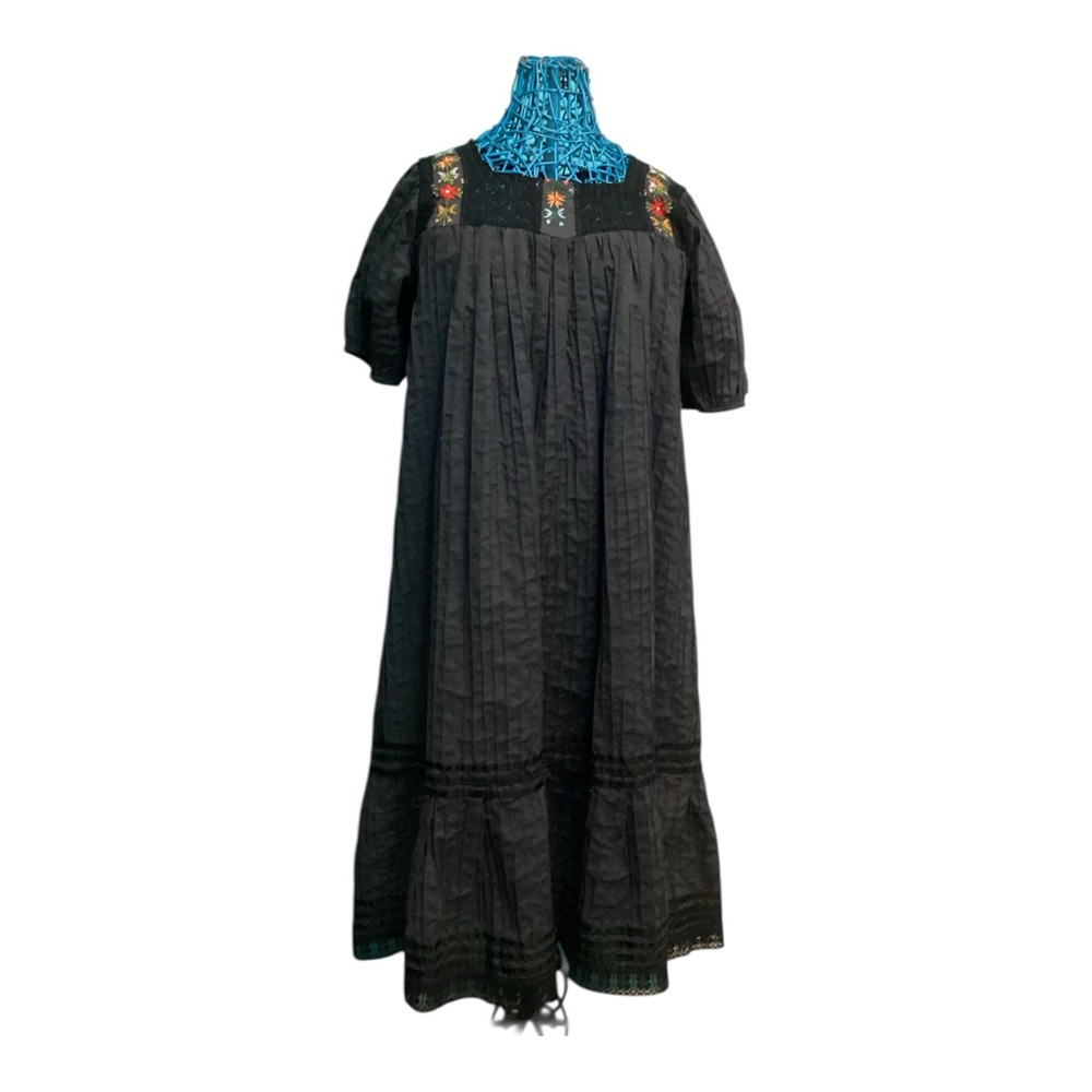 70s Vintage Mexican pin tucked dress,